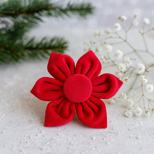 Christmas flower for dog collar