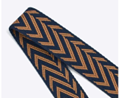 Dog Leash, Navy & Tan Jacquard