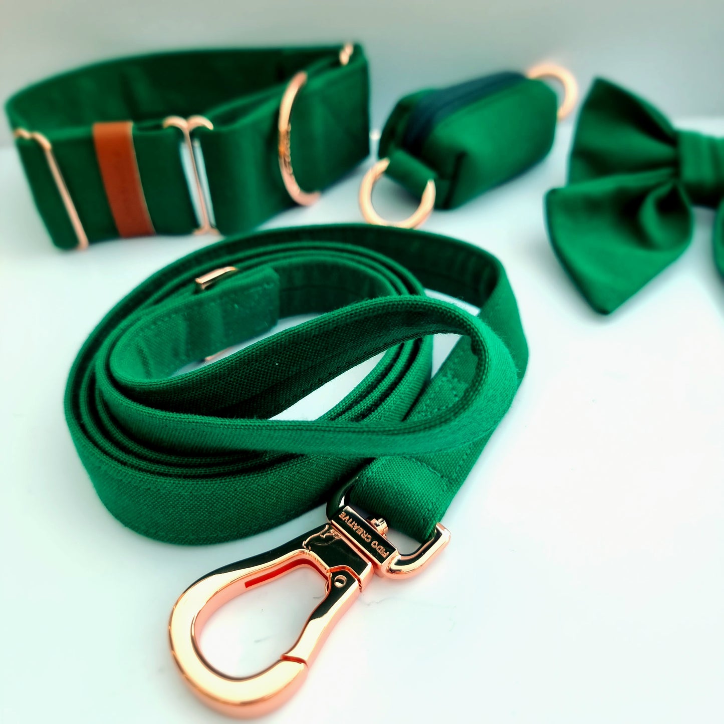 Forest Green martingale collar - Water Resistant