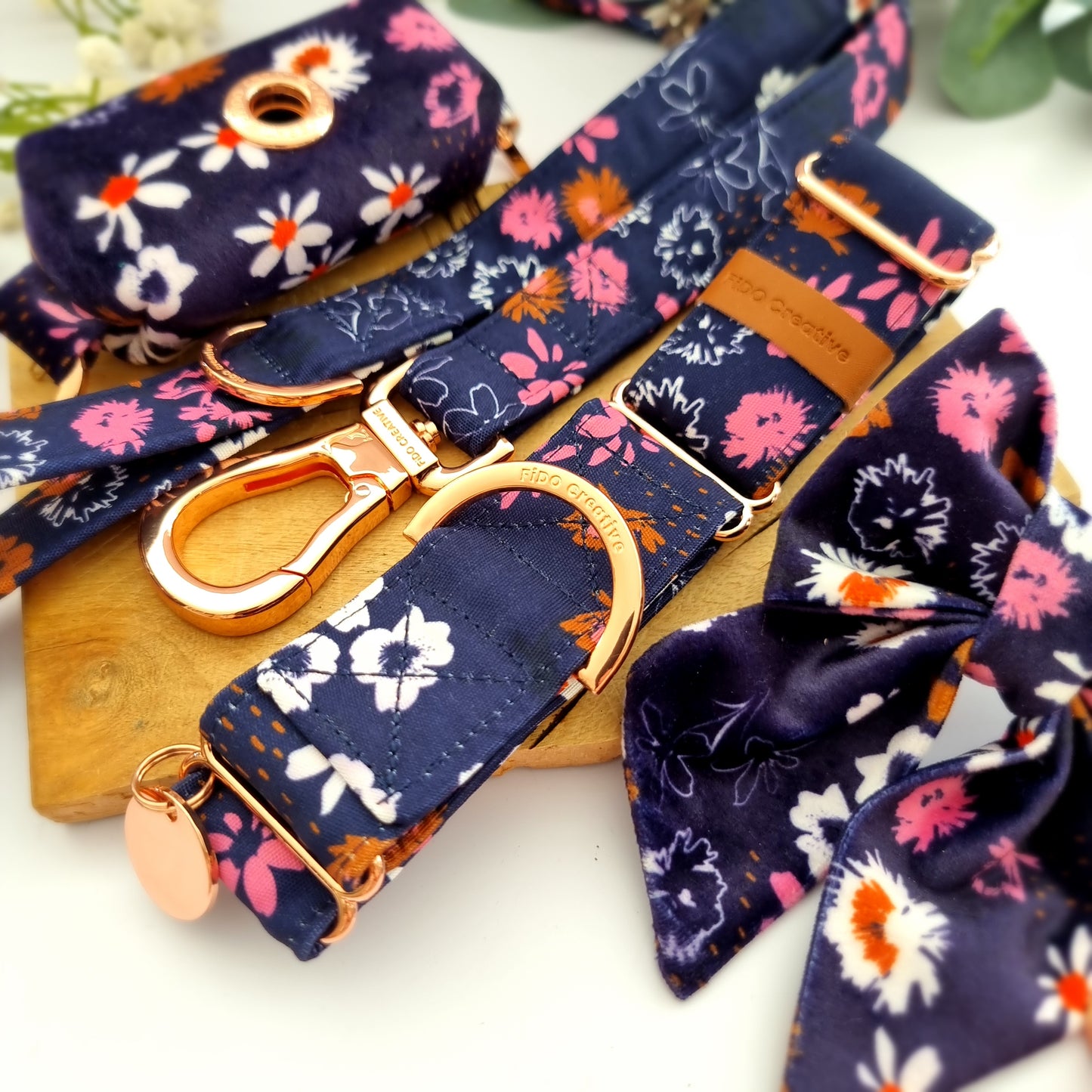 Lola Floral dog bow tie