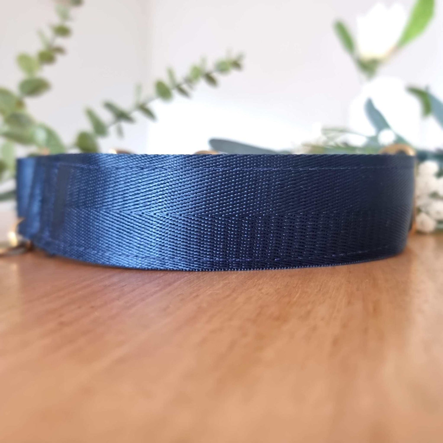 dark blue martingale dog collar