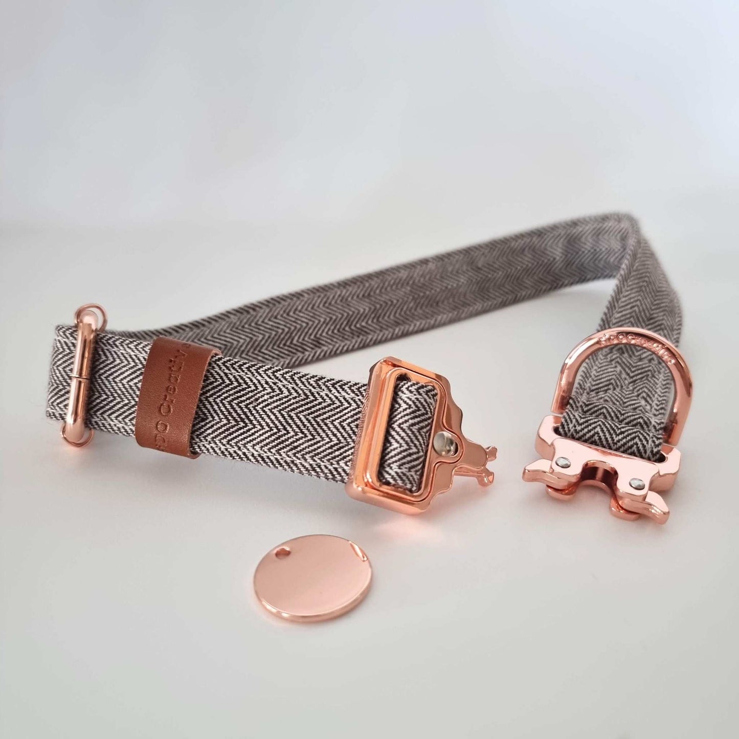 Herringbone buckle dog collar - 25mm (Copy)