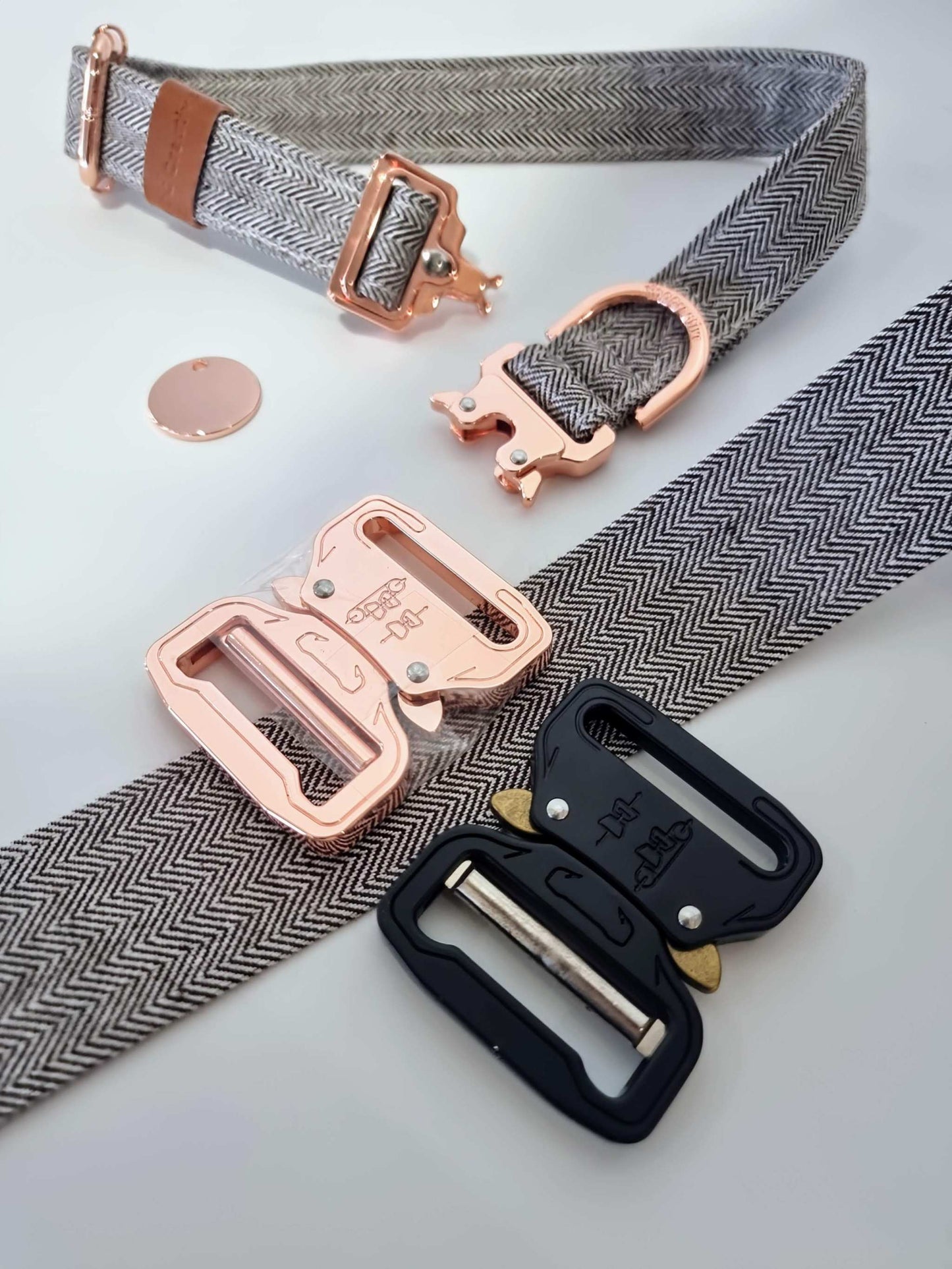 Herringbone buckle dog collar - 25mm (Copy)