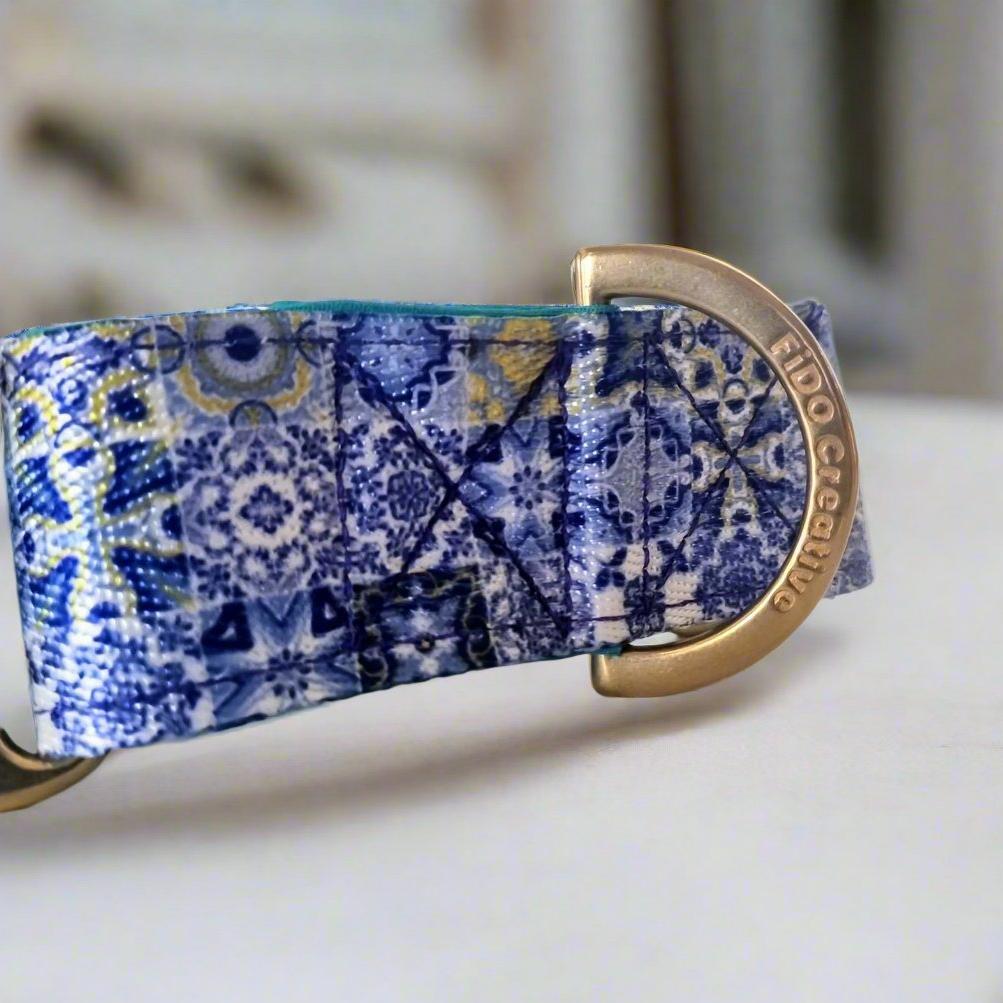 Amalfi tile Martingale collar - Padded