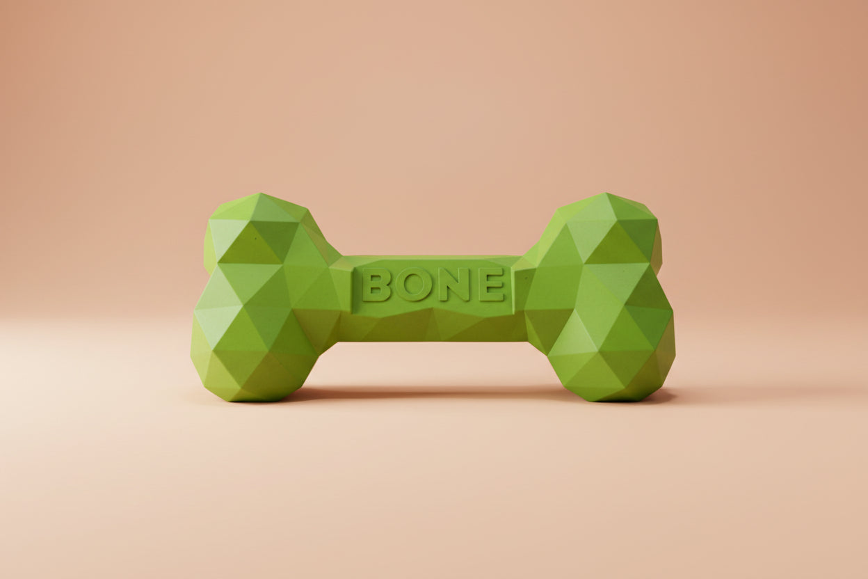 Green yellow_Bone_dog_Toy