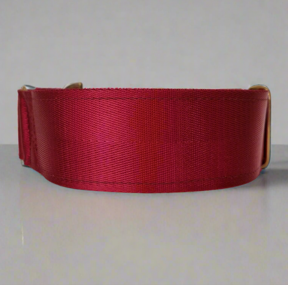 Red Wine martingale collar - neoprene padded