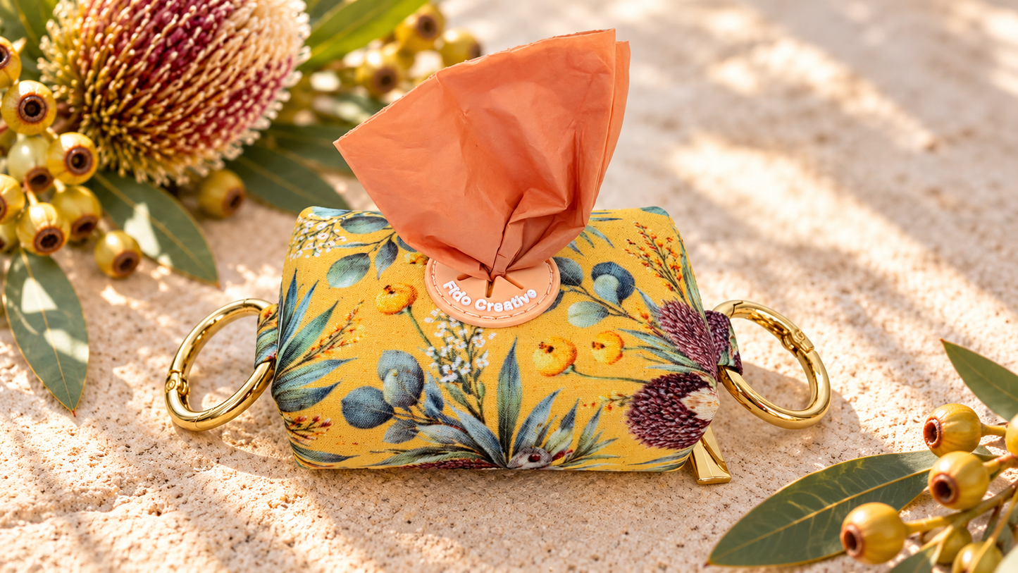 Mustard Banksia Dog Poop Bag Holder 🌼