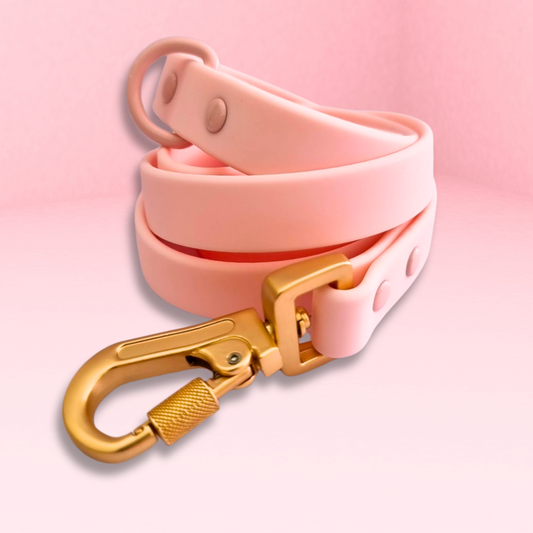Waterproof PVC Dog Leash |  Pastel Pink