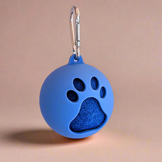 Blue Dog Tennis Ball Holder With clip