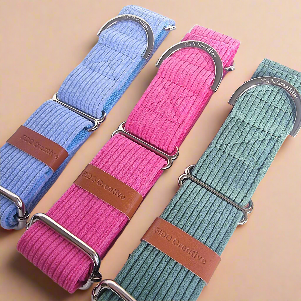 Blue Corduroy Martingale Collar