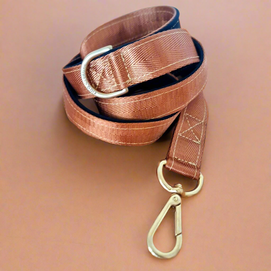 Tawny brown dog leash - neoprene padded