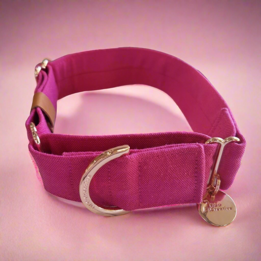 Pink whippet collar