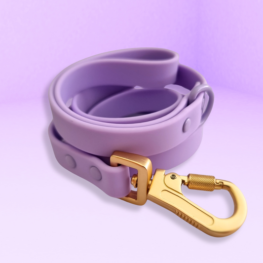 Purple biothane dog leash