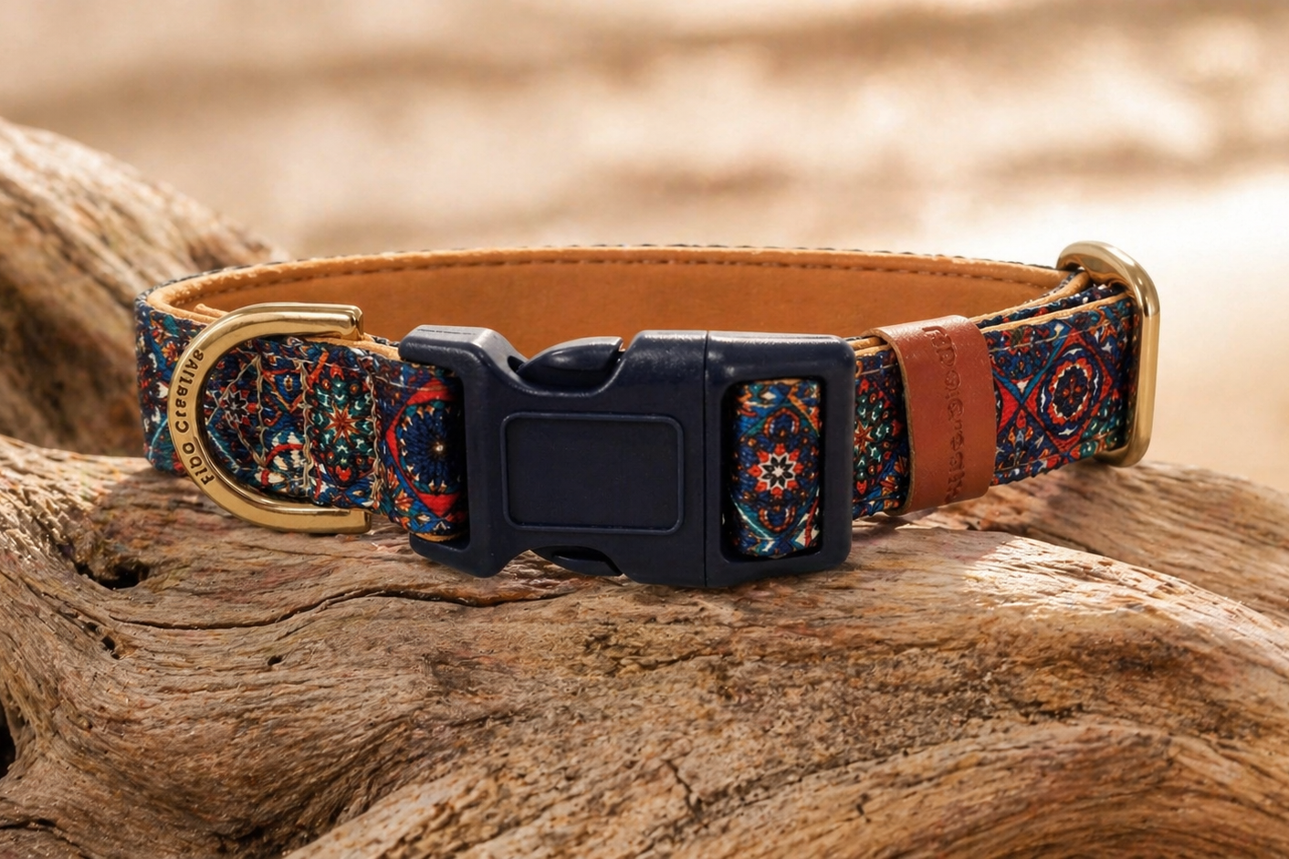 Dog collar with decorative pattern
