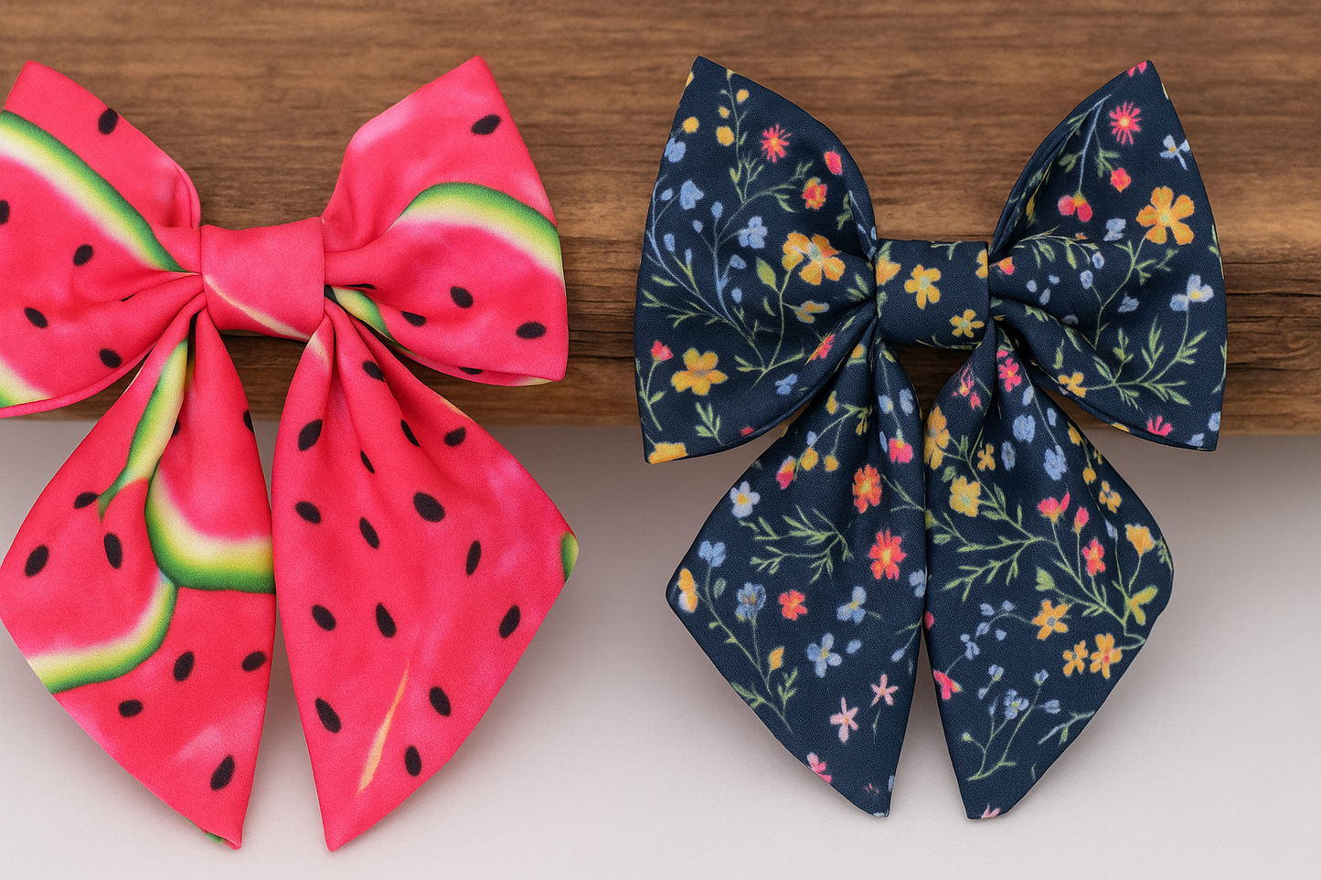 Watermelon Sailor Dog Bow Tie – Bright, Fun & Handmade for your Hound