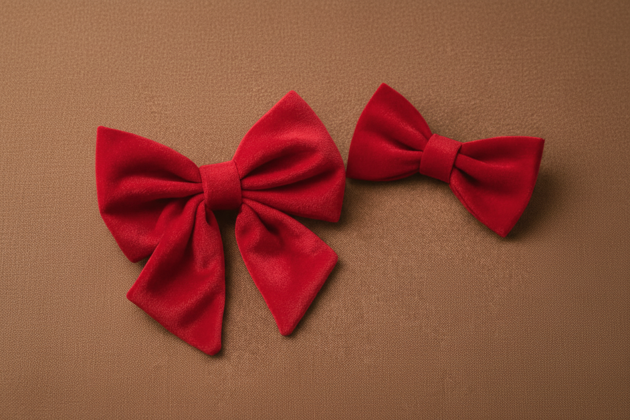 Red VELVET DOG bows