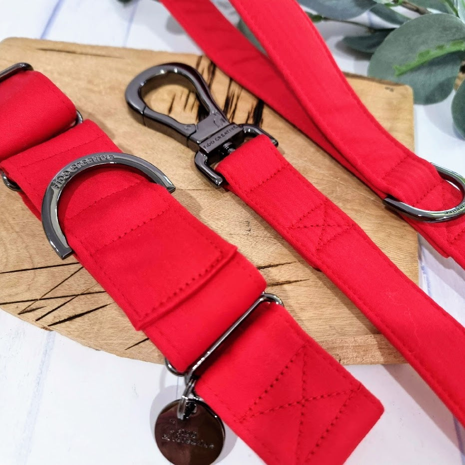 Ruby red martingale collar