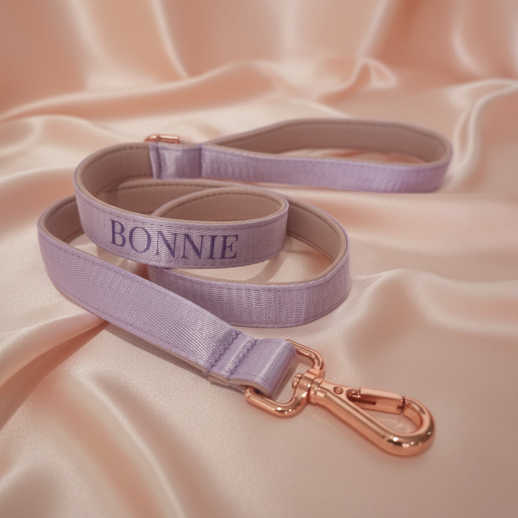 Lilac dreams dog leash - Neoprene Padded