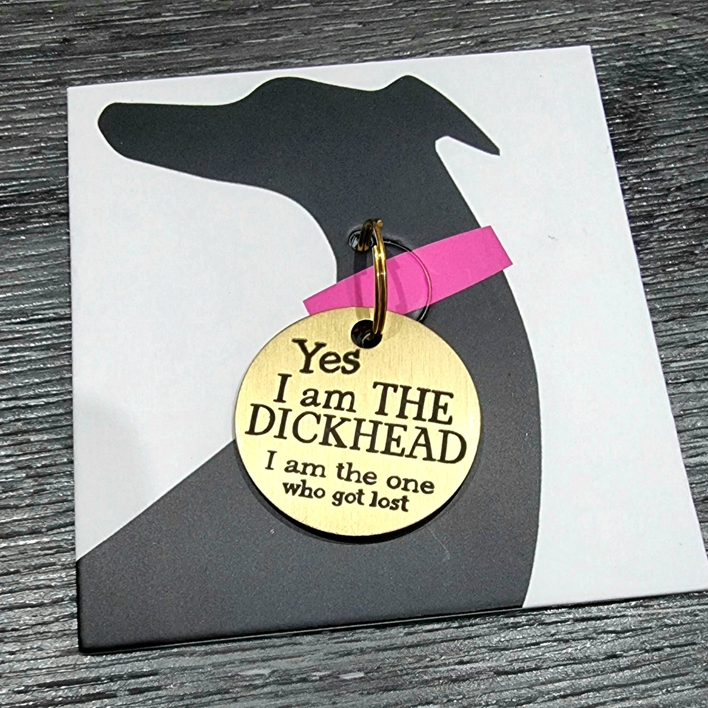 Yes, lost pet ID Tag - Funny personalised Dog Name Tag