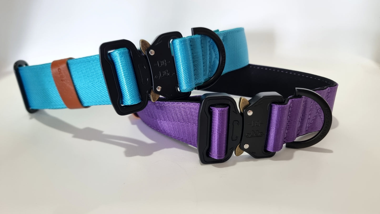 Royal Purple Personalised Dog Collar – Padded Buckle Collar with Optional Name Printing