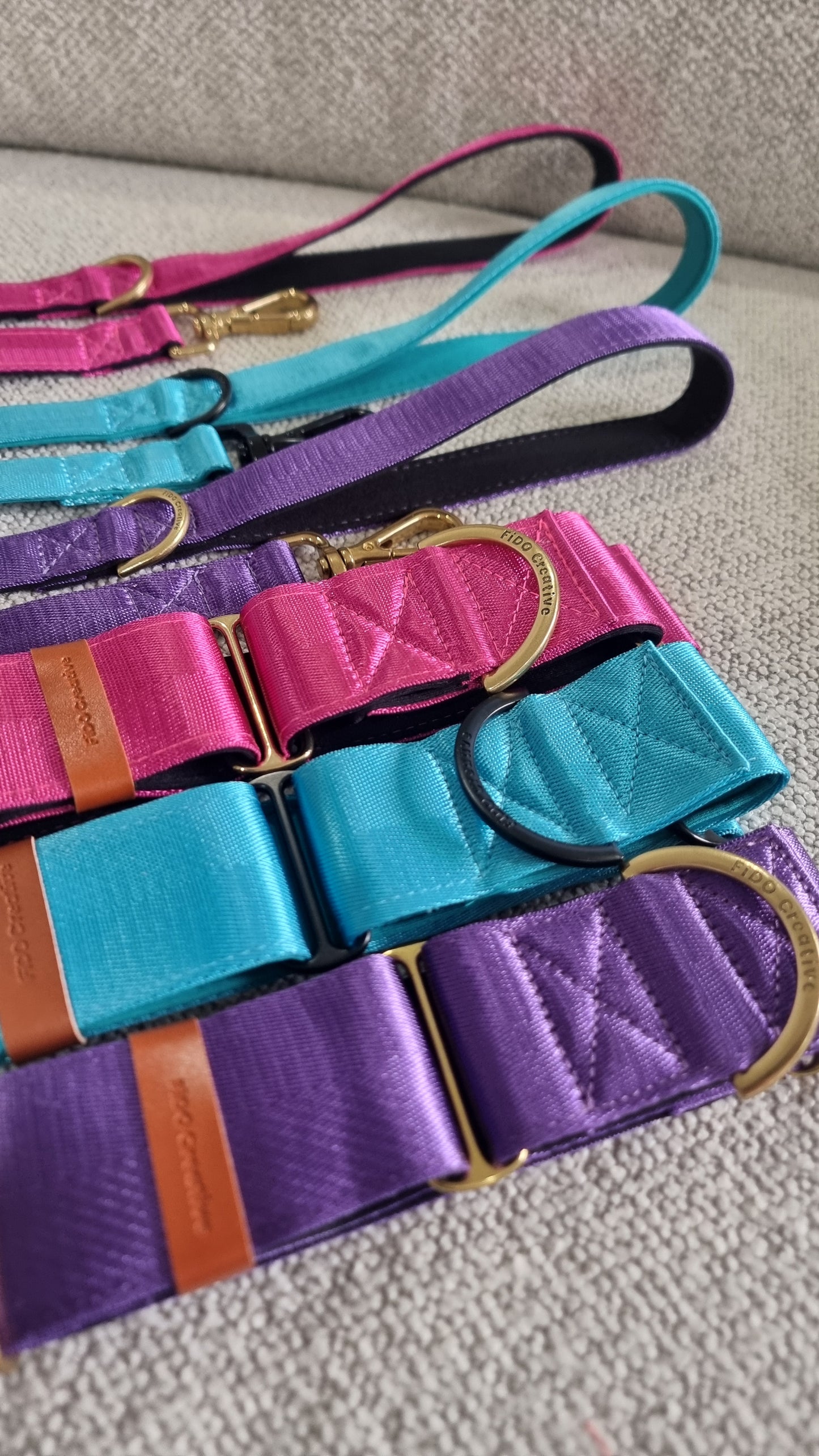 Pink Dog Leash - Neoprene Padded