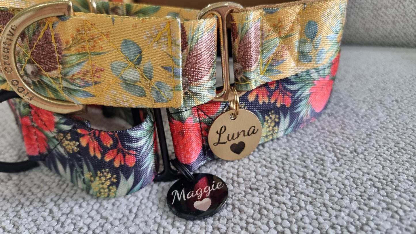 Waratah Martingale Collar – Australian Native Floral Dog Collar