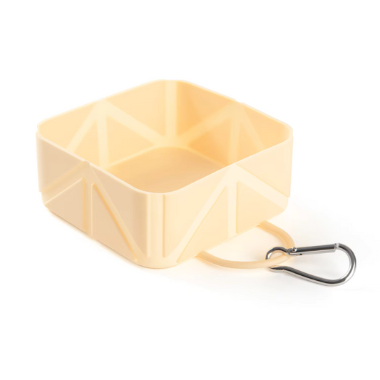 Foldable dog bowl - Yellow