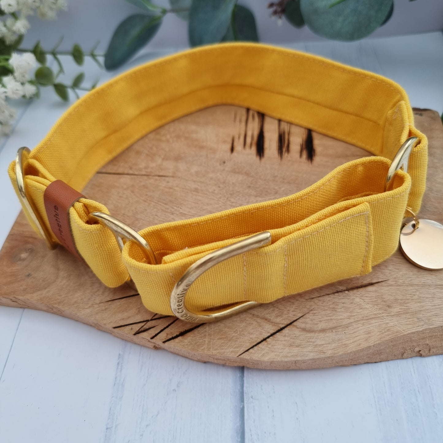 Yellow martingale collar - water resistant