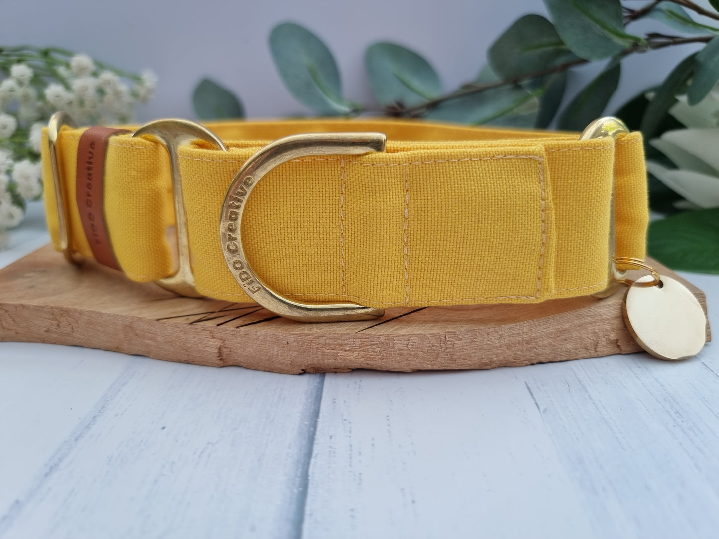 Yellow martingale collar - water resistant
